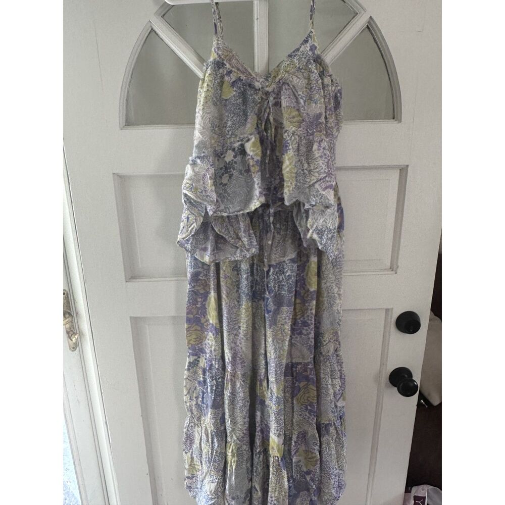 Anthropologie Floral 2 Piece Cami Wide Leg Pants Set Size S Boho Faux Skirt
